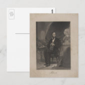 Lincoln sieht nach Washington Postkarte (Vorne/Hinten)