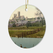 Lincoln-Stadt-Ansicht, Lincolnshire, England Keramikornament (Links)