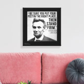 Lincoln & Stand Firment Zitat Canvas Print Leinwanddruck (Insitu (Wohnzimmer))