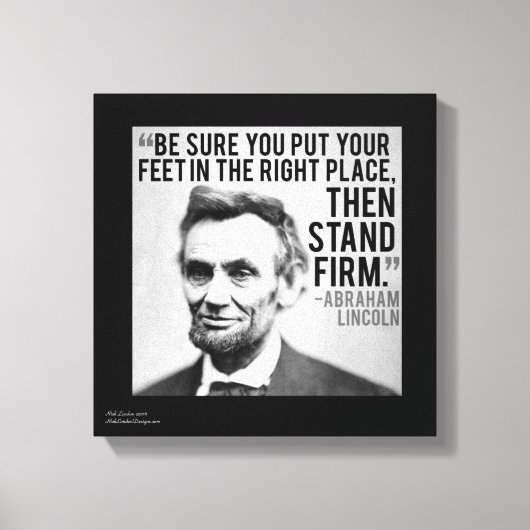 Lincoln & Stand Firment Zitat Canvas Print Leinwanddruck (Vorderseite)