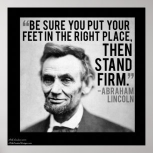 Lincoln & Standhaft Zitat Poster