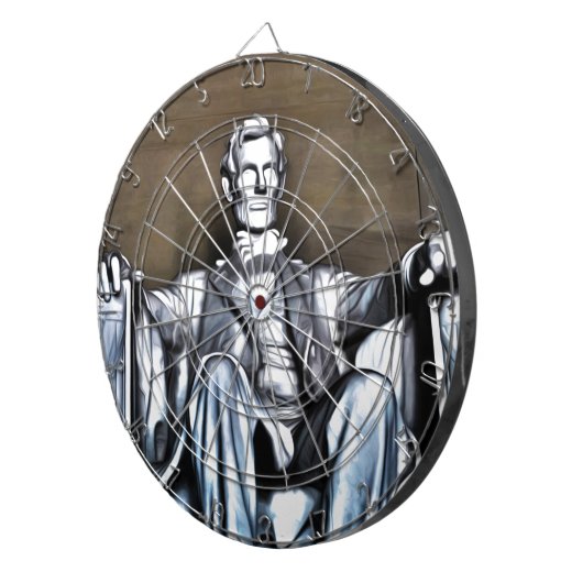 Lincoln Statue Dartscheibe (Vorderseite rechts)