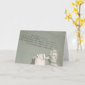 Lincoln-Statue Karte (Gelbe Blume)