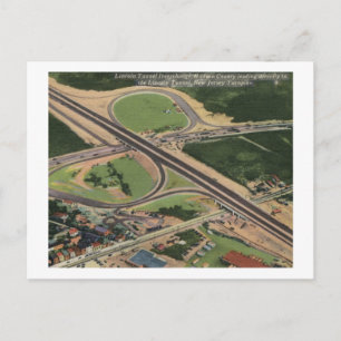 Lincoln Tunnel, NJ Turnpike Exchange Vintag Postkarte