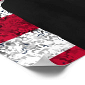 Lincoln und die amerikanische Flagge Poster (Ecke)