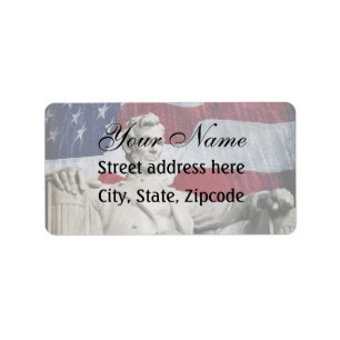 Lincoln und Feuerwerke Adressaufkleber