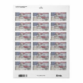 Lincoln und Feuerwerke Adressaufkleber (Vorne)