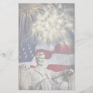 Lincoln und Feuerwerke Briefpapier