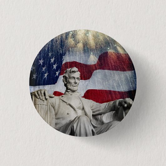 Lincoln und Feuerwerke Button (Vorderseite)