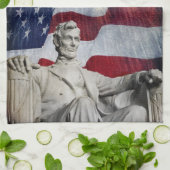 Lincoln und Feuerwerke Handtuch (Gefaltet)