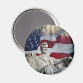Lincoln und Feuerwerke Magnet (Vorderseite/Rückseite)