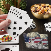 Lincoln und Feuerwerke Spielkarten (In Situ)
