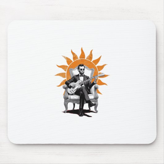 Lincoln Unplugged – Funny Abraham Lincoln Guitar Mousepad (Vorne)