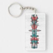 Lincoln USA Skyline Schlüsselanhänger (Vorderseite)