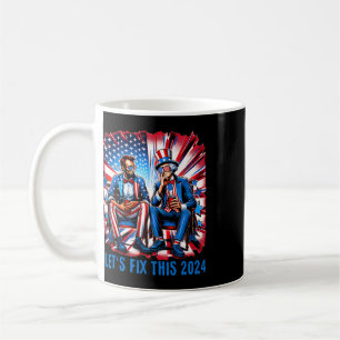 Lincoln Washington Usa Patriotische Wahl Lasst Uns Kaffeetasse