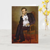 Lincoln - Westie 2 Karte (Gelbe Blume)