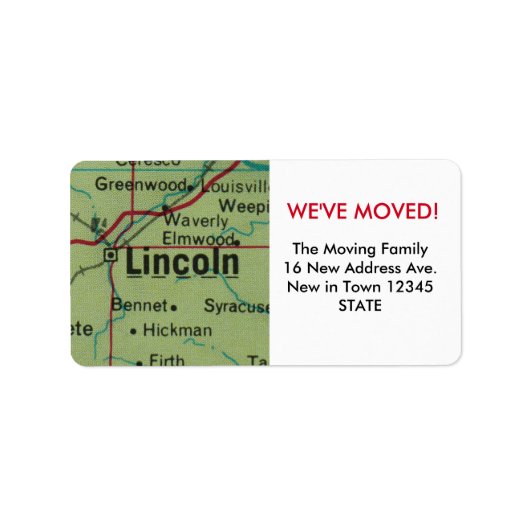 Lincoln Wir haben das Etikett verschoben Adressaufkleber (Vorne)