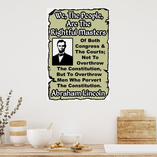 Lincoln: Wir Menschen! Poster (Küche)