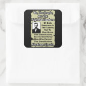 Lincoln: Wir Menschen! Quadratischer Aufkleber (Tasche)