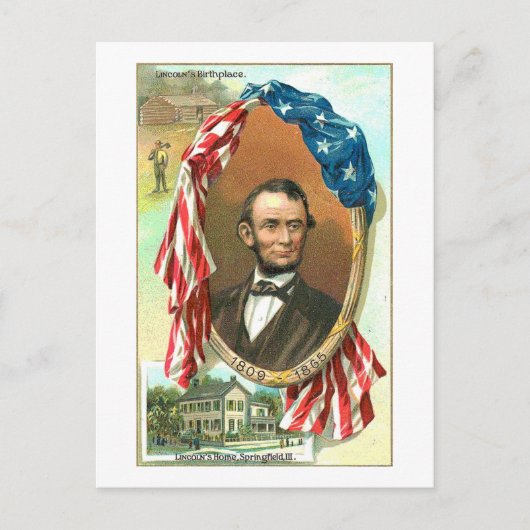 Lincolns Geburtsort Postkarte (Vorderseite)