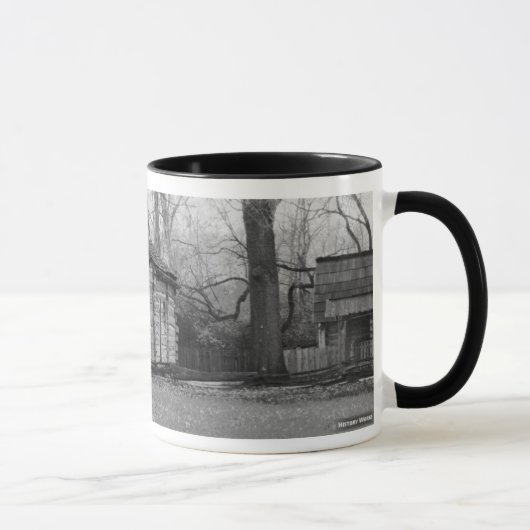 Lincolns neues Salem - 1 von 4 (B/W) Tasse (Rechts)