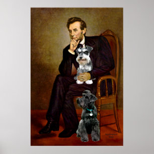 Lincolns zwei Schnauzer Poster