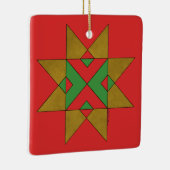 Lincolnshire Auseklis Witch Mark Red und Green Keramikornament (Rechts)