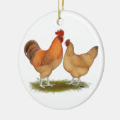 Lincolnshire Buff Chickens Keramikornament (Links)