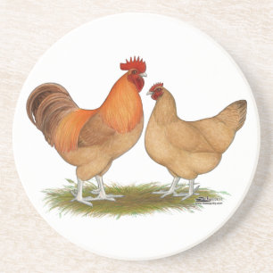 Lincolnshire Buff Chickens Sandstein Untersetzer