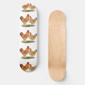 Lincolnshire Buff Chickens Skateboard (Vorderseite)