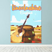 Lincolnshire England Vintage Reiseplakat Leinwanddruck (Insitu (Holzboden))