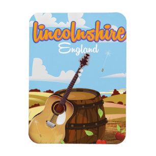 Lincolnshire England Vintage Reiseplakat Magnet