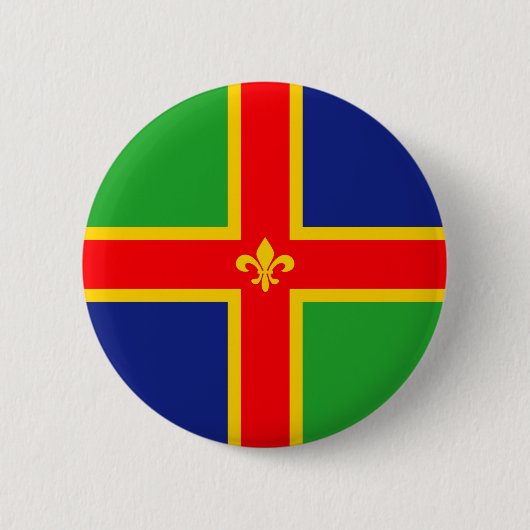 Lincolnshire Fahne vereinte Königreich große    br Button (Vorderseite)