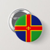 Lincolnshire Fahne vereinte Königreich große    br Button (Vorne & Hinten)