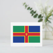Lincolnshire Flag Postkarte (Stehend Vorderseite)