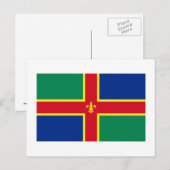 Lincolnshire Flag Postkarte (Vorne/Hinten)