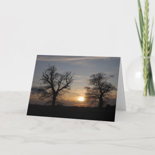 Lincolnshire-Sonnenuntergang Feiertagskarte (Vorderseite)