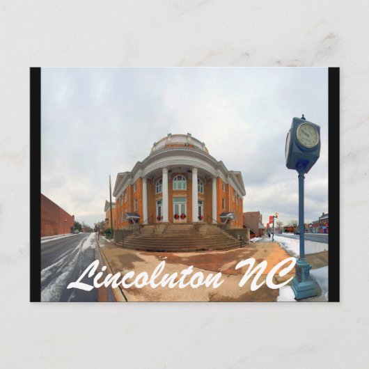 Lincolnton NC Postkarte (Vorderseite)