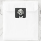 L'Inconnue de la Seine' Quadratischer Aufkleber (Tasche)