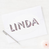 Linda Aufklebername Ovaler Aufkleber (Umschlag)