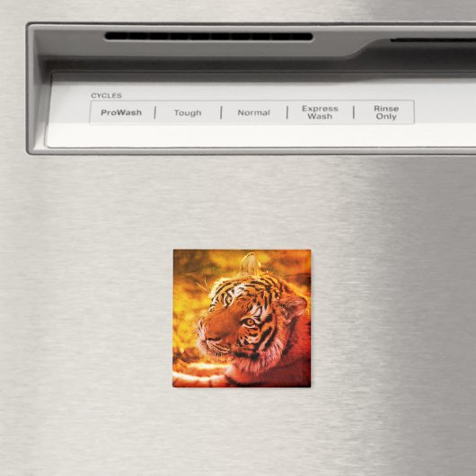 Linda Expressão de Tigre Deitado. Magnet (In Situ (Geschirrspüler))