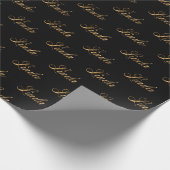 Linda gold Design Lettering Geschenkpapier (Ecke)