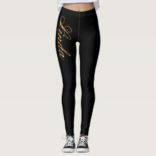 Linda gold Design Lettering Leggings