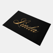 Linda gold Design Lettering Türmatte (Schrägansicht)