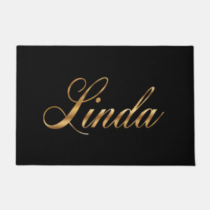 Linda gold Design Lettering Türmatte