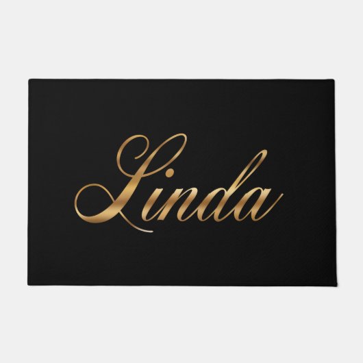 Linda gold Design Lettering Türmatte (Vorderseite)