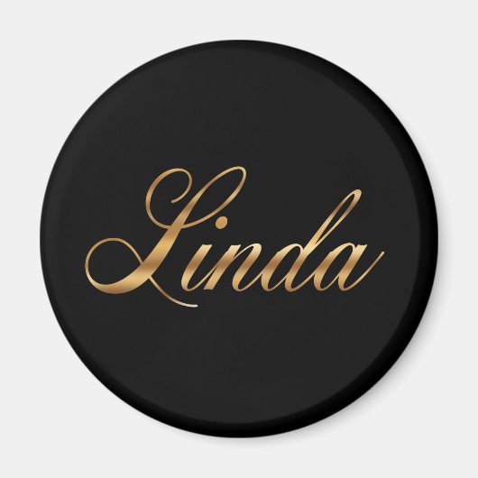 Linda Gold Design Letters Magnet (Vorne)