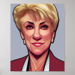 Linda Mcmahon Comic Style Poster