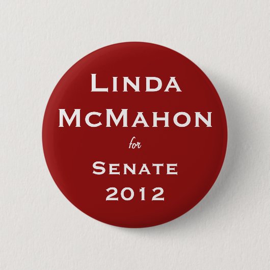 Linda McMahon für Senats-Knopf Button (Vorderseite)