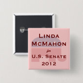Linda McMahon für US-Senatsknopf Button (Vorne & Hinten)